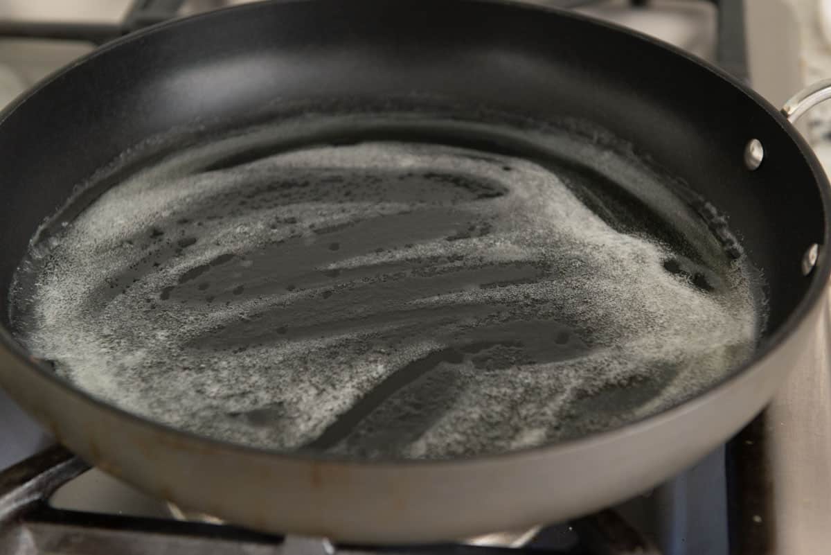 Melted Butter in a Nonstick Skillet