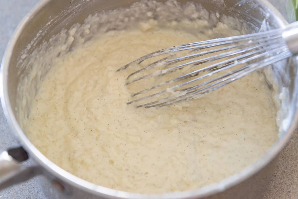 Fully Cooked Mixture with Cream Stirred In, with Whisk