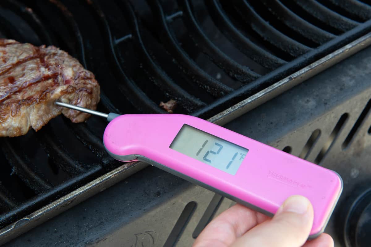 Thermometer Showing Temperature of 121F